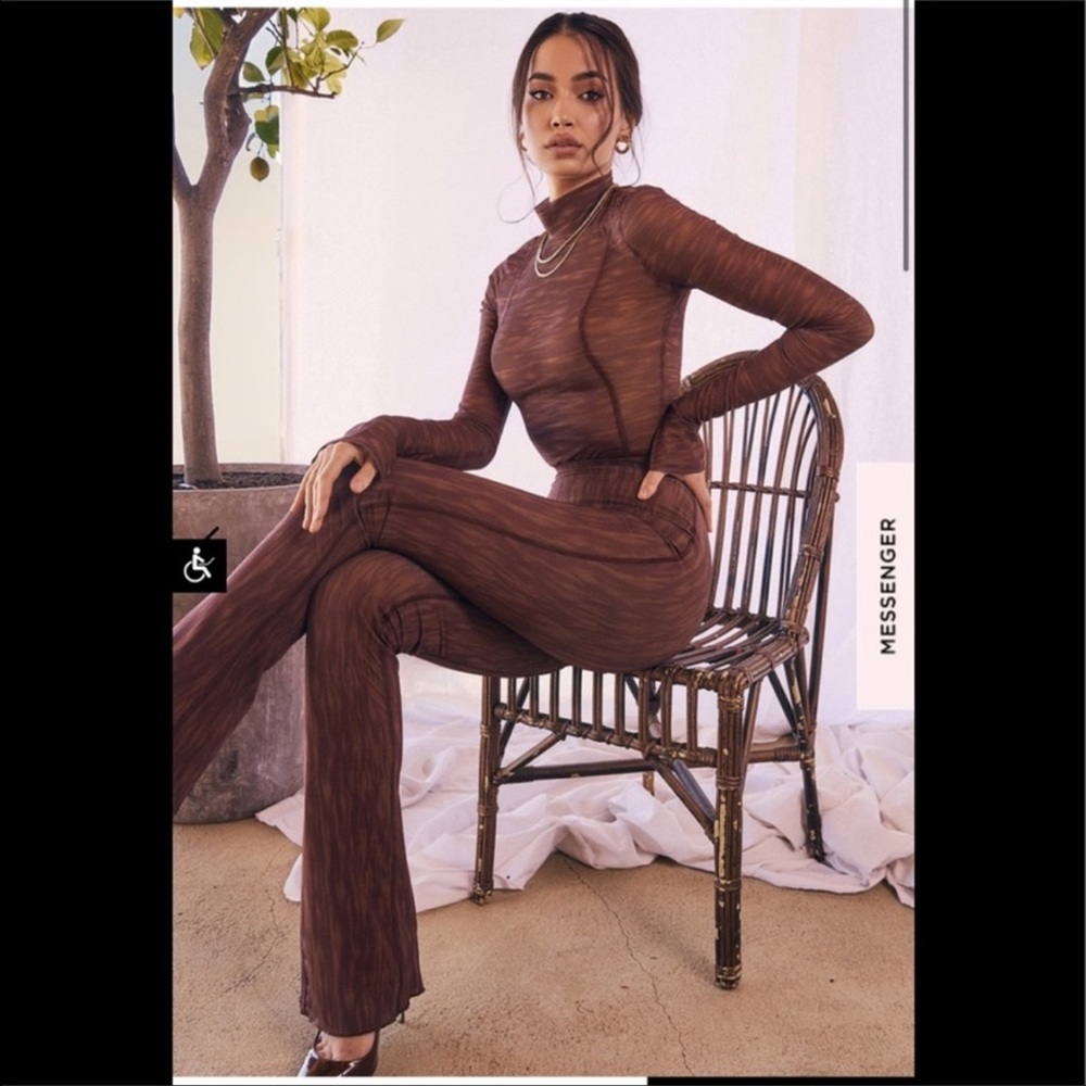 House of CB Brown Long Sleeve Top